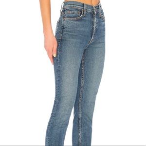 Re/Done Originals High Rise ankle hidden button fly crop mid 70s jeans Size 28
